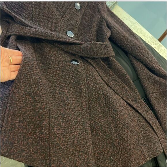 INC | INTERNATIONAL CONCEPTS | burgundy tweed jacket S - Picture 10 of 11